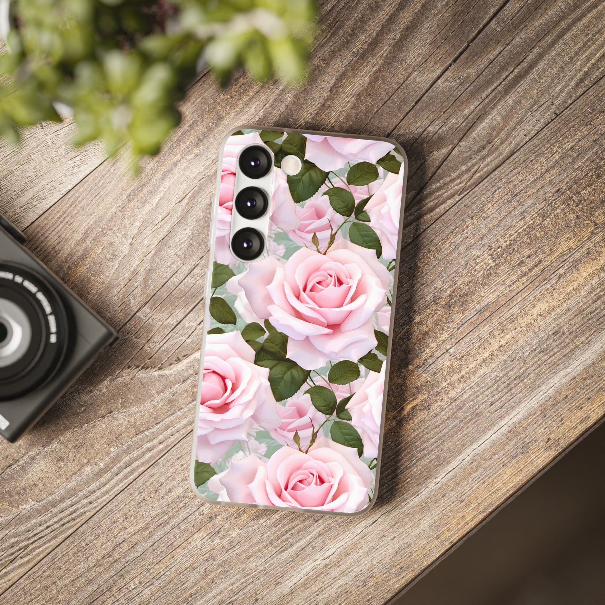 Flexible Pink Rose Phone Case