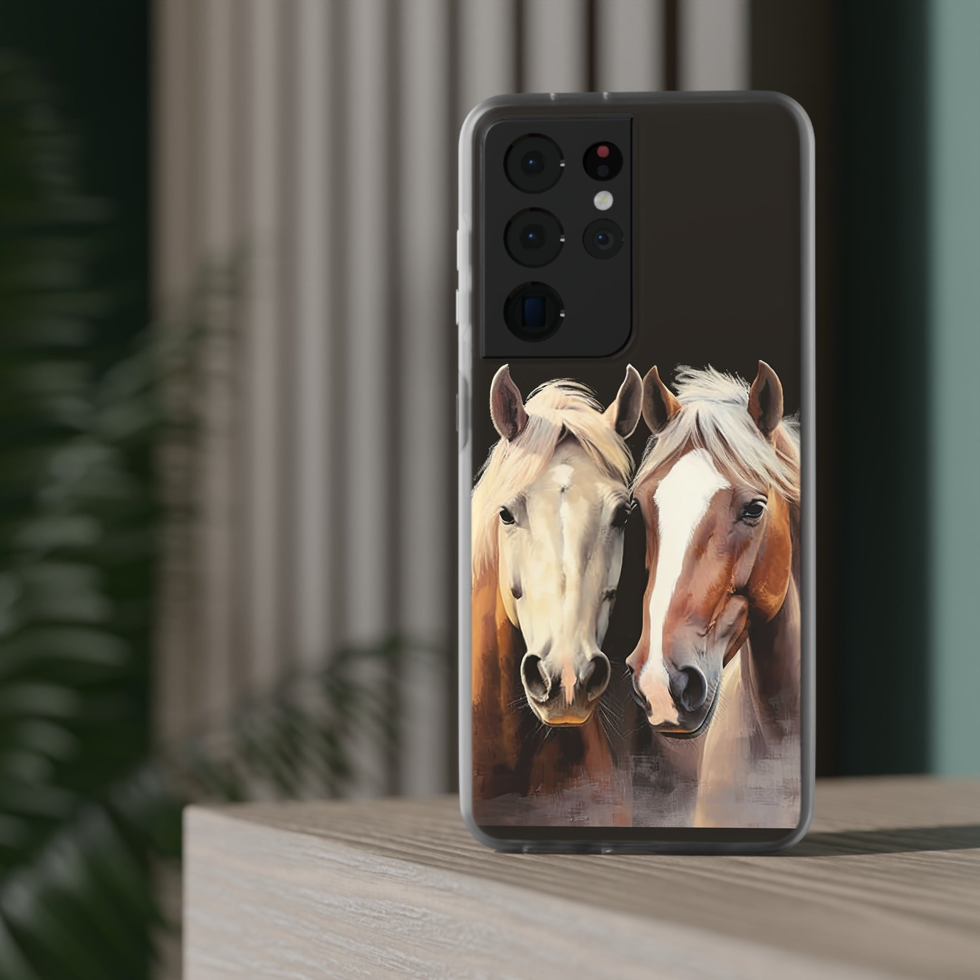 Étui de téléphone flexible pour chevaux « Compagnons fiables »