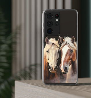 Étui de téléphone flexible pour chevaux « Compagnons fiables »