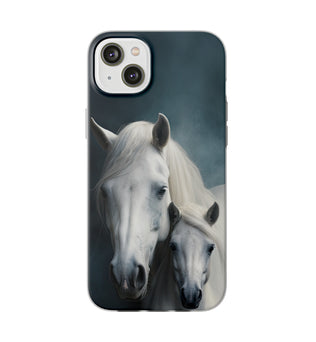 Flexible White Horse Phone Case