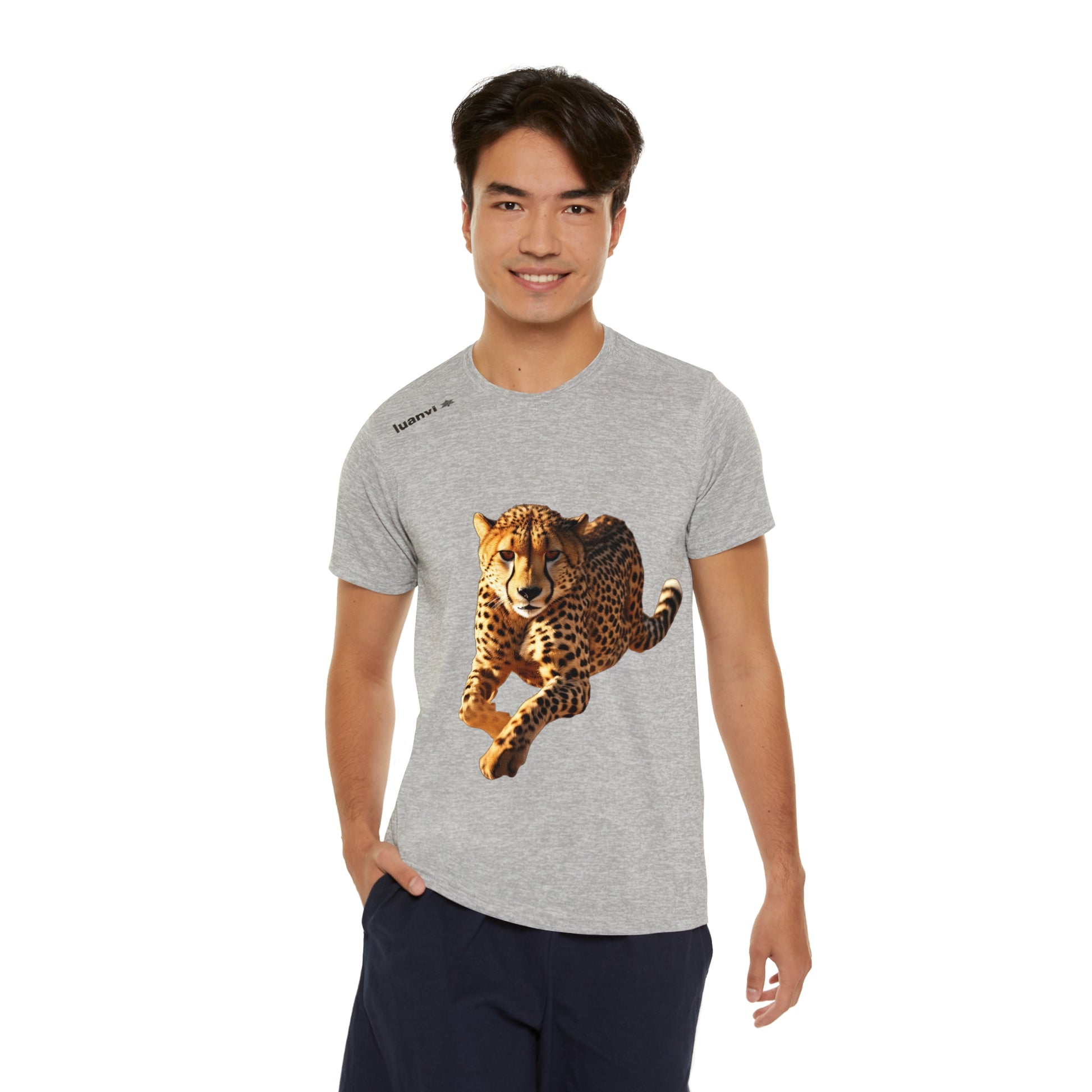 Men's Sports T-shirt with Cheetah Print