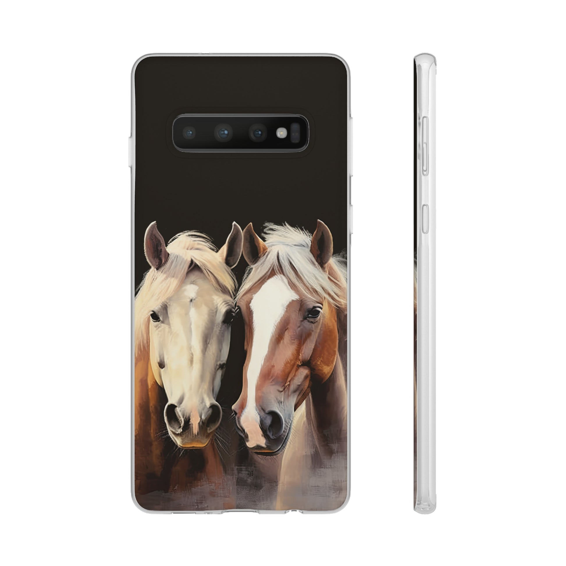 Étui de téléphone flexible pour chevaux « Compagnons fiables »