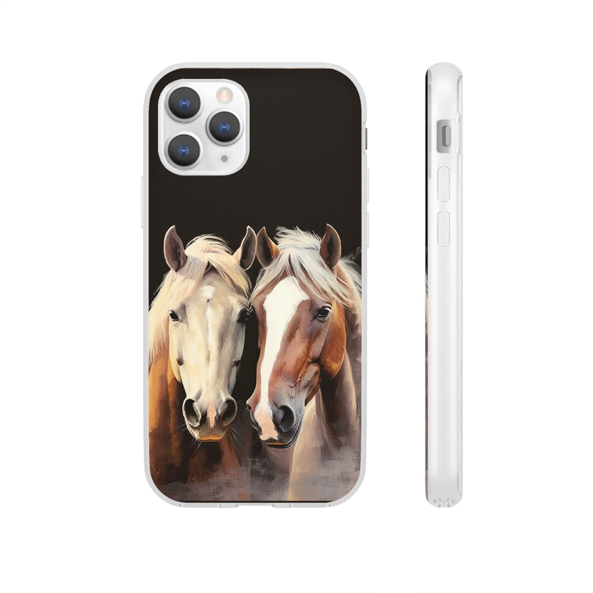 Étui de téléphone flexible pour chevaux « Compagnons fiables »