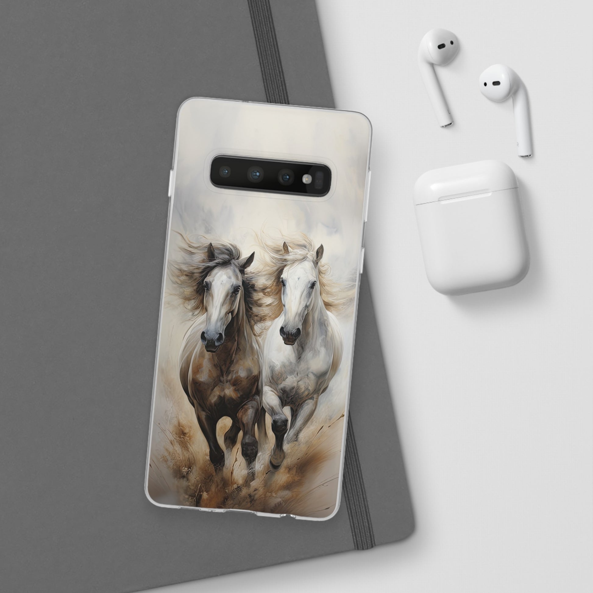 Flexible Horse-Themed Phone Case "Champions Unleashed"