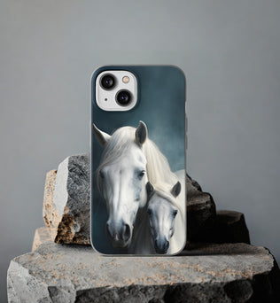 Flexible White Horse Phone Case