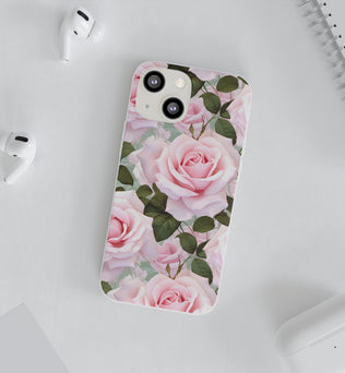 Flexible Pink Rose Phone Case