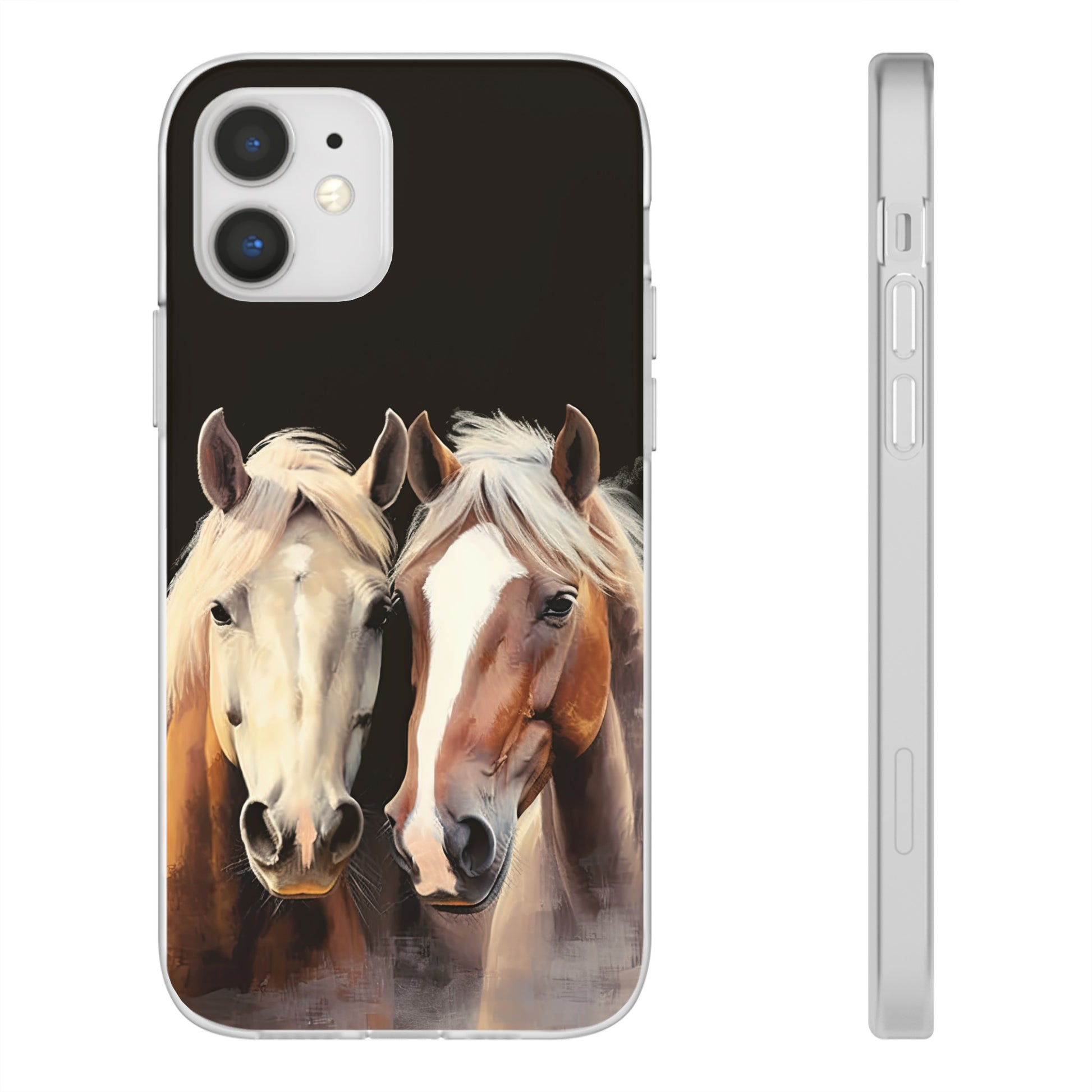 Étui de téléphone flexible pour chevaux « Compagnons fiables »