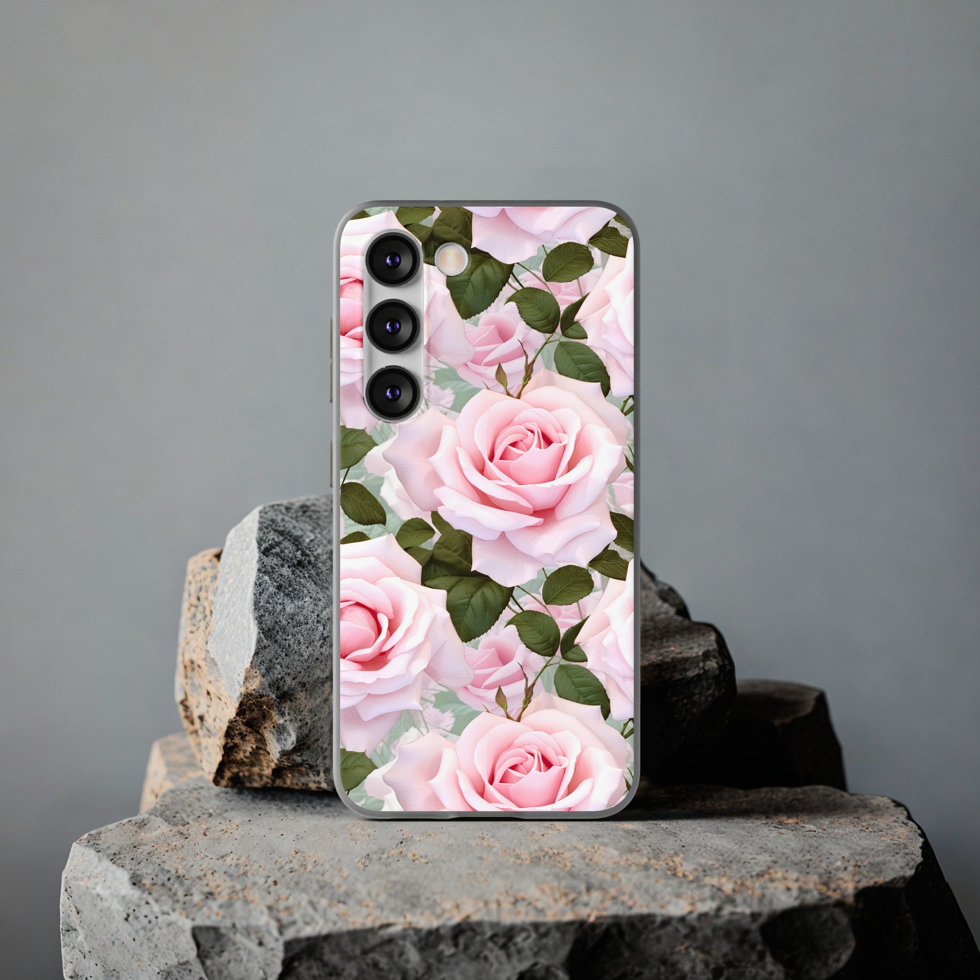 Flexible Pink Rose Phone Case