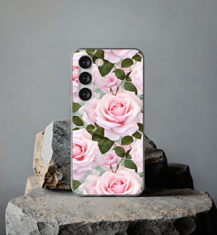 Flexible Pink Rose Phone Case