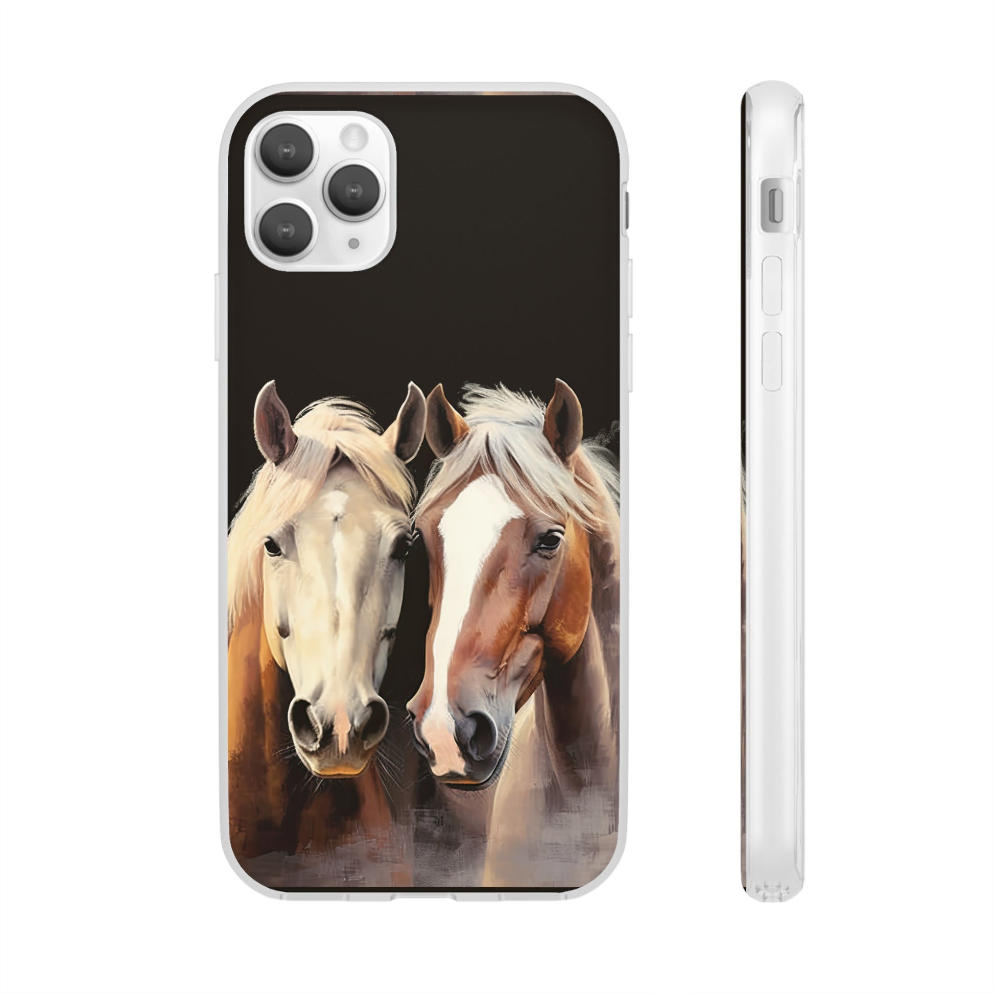 Étui de téléphone flexible pour chevaux « Compagnons fiables »