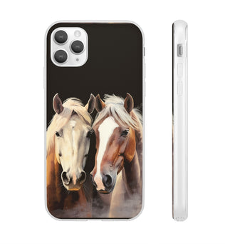 Étui de téléphone flexible pour chevaux « Compagnons fiables »