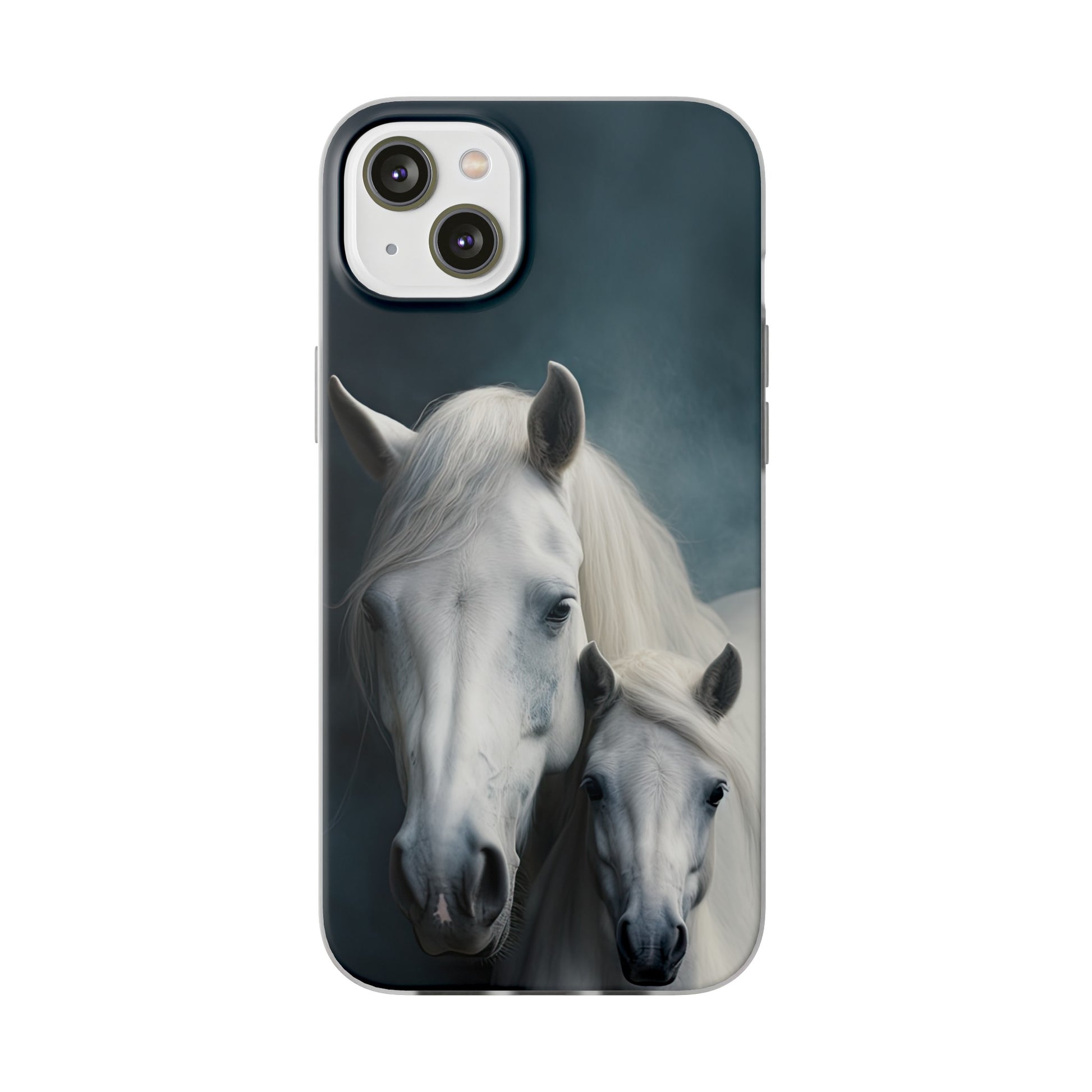 Flexible White Horse Phone Case