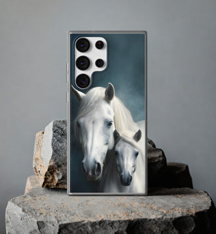 Flexible White Horse Phone Case