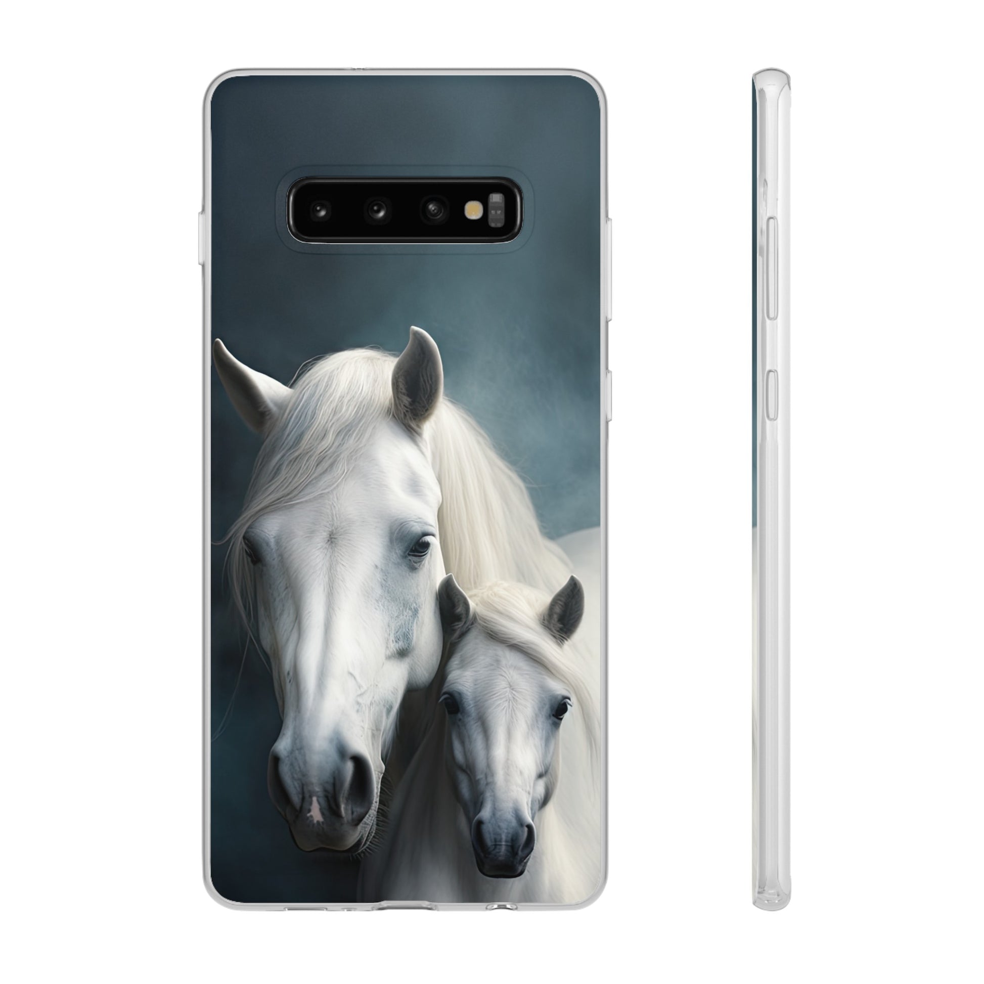 Étui de téléphone flexible cheval blanc 