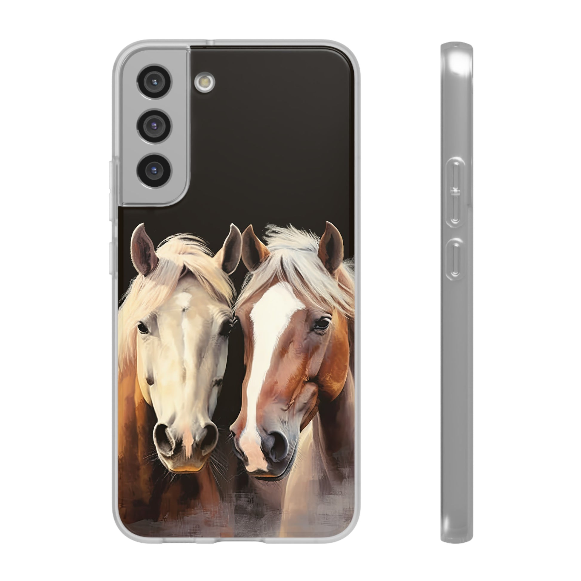 Étui de téléphone flexible pour chevaux « Compagnons fiables »