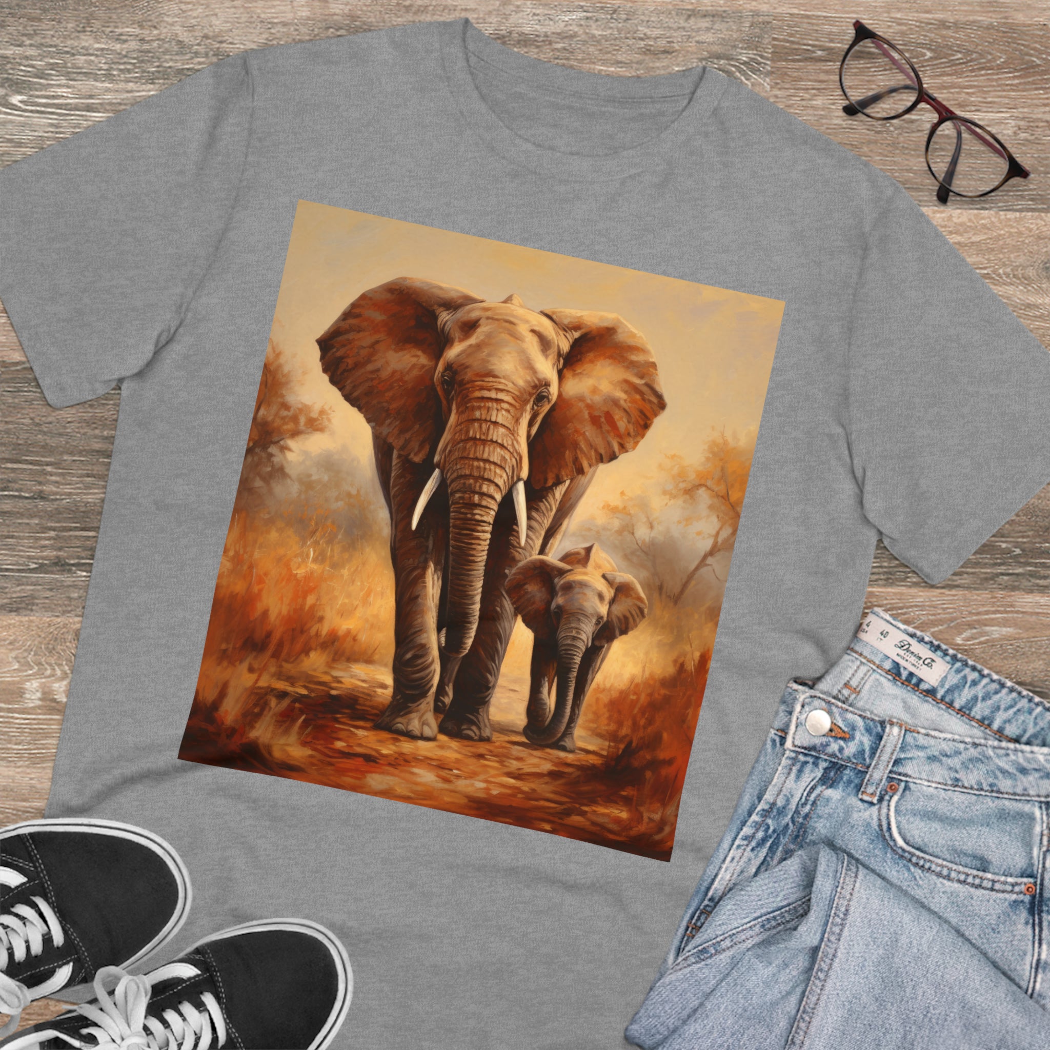 T-shirt unisexe éléphant - respectueux de l'environnement 