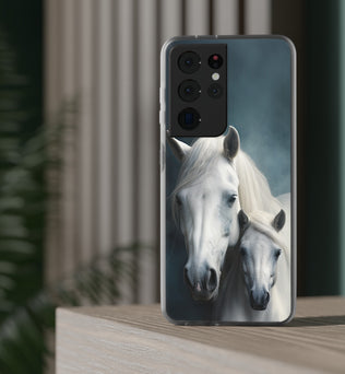 Flexible White Horse Phone Case