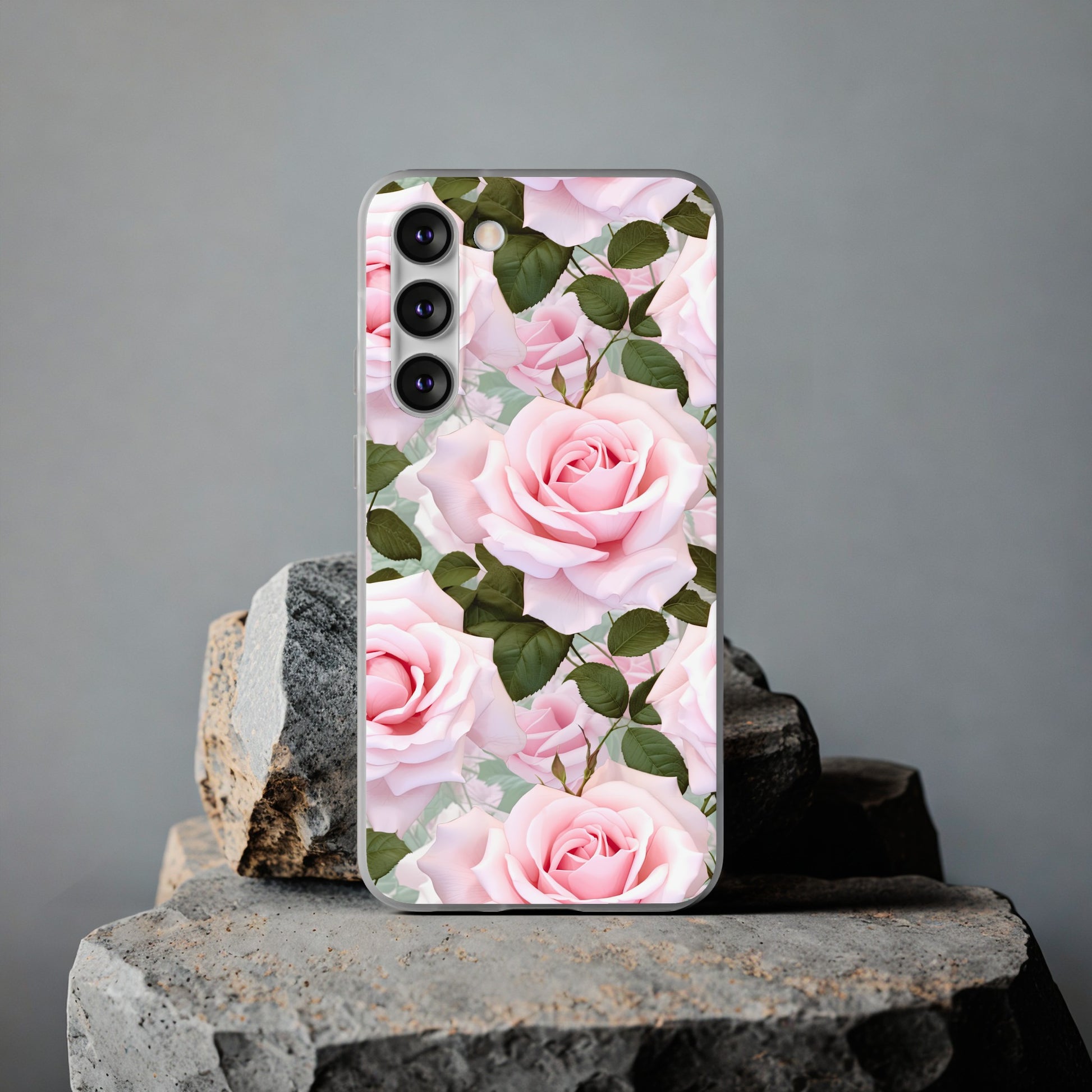 Flexible Pink Rose Phone Case