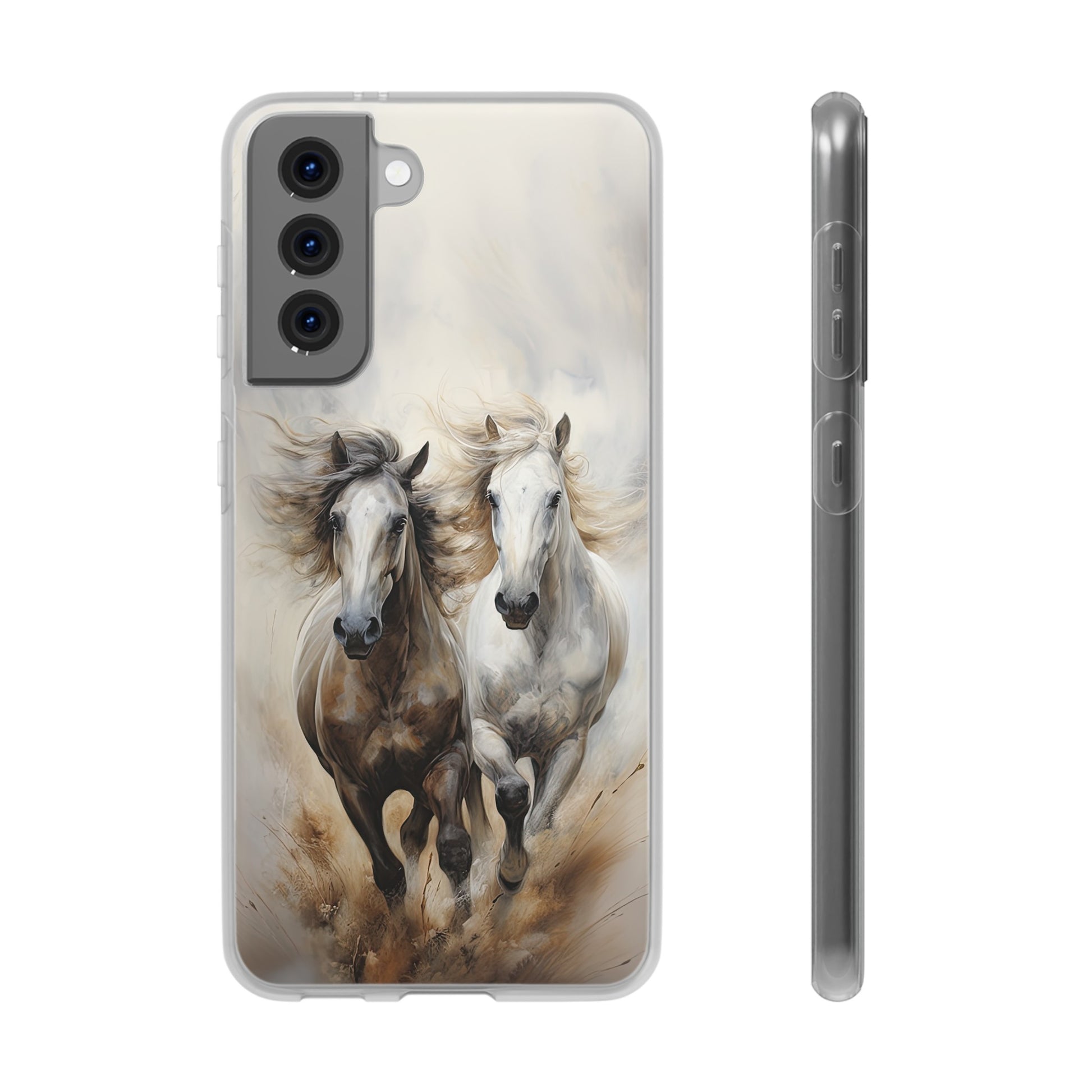 Étui de téléphone flexible sur le thème du cheval « Champions Unleashed »