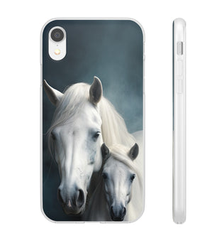 Flexible White Horse Phone Case