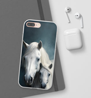 Flexible White Horse Phone Case