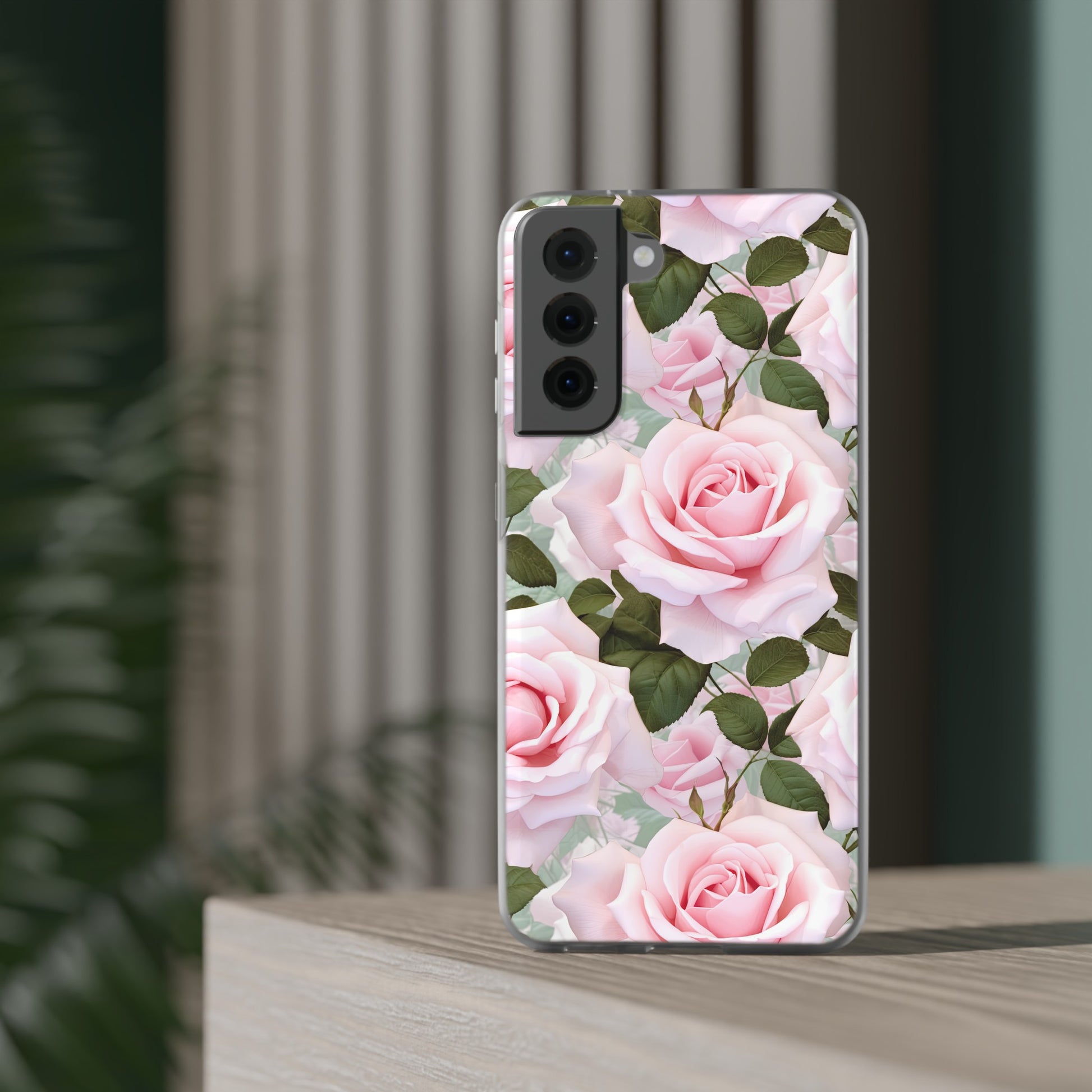 Flexible Pink Rose Phone Case