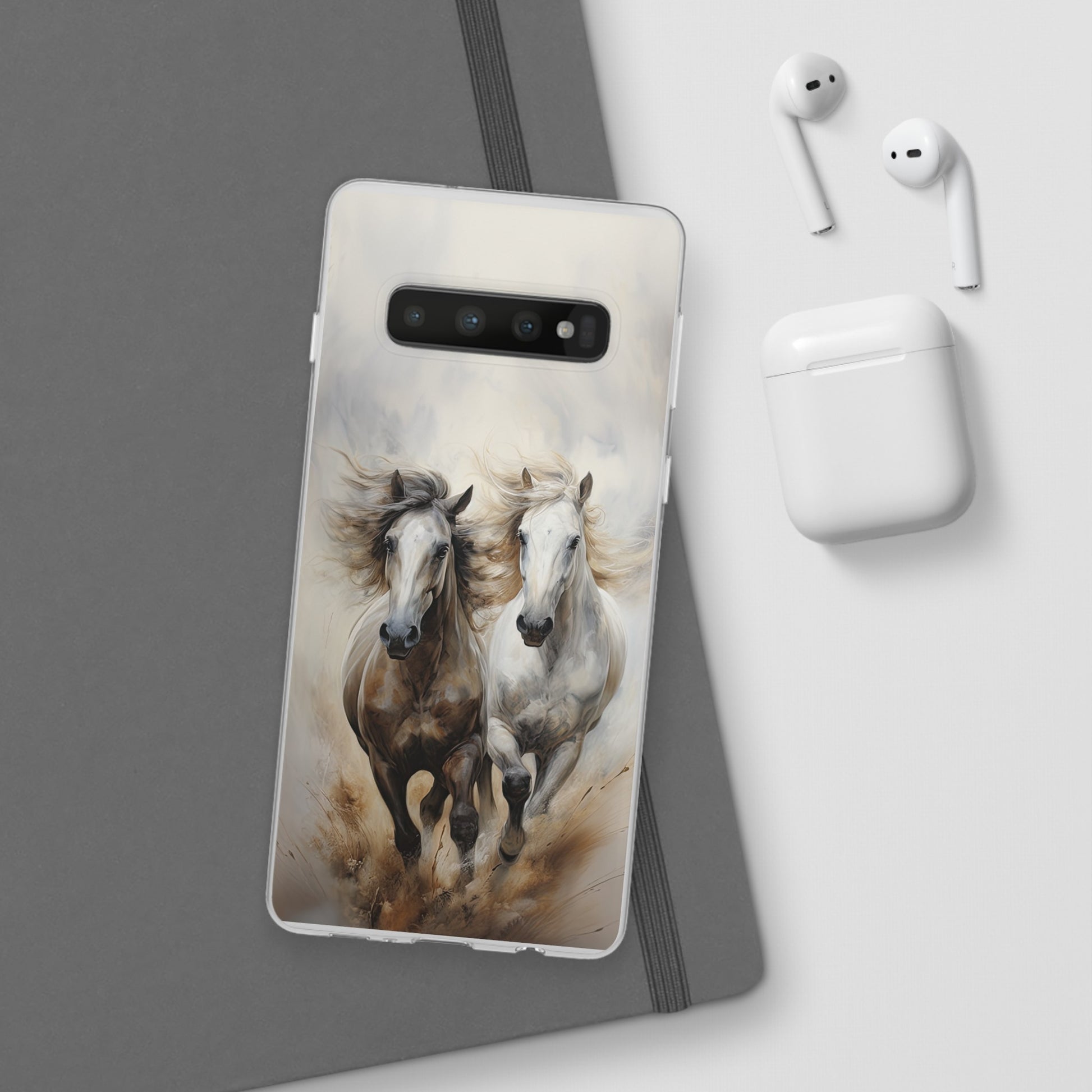 Flexible Horse-Themed Phone Case "Champions Unleashed"