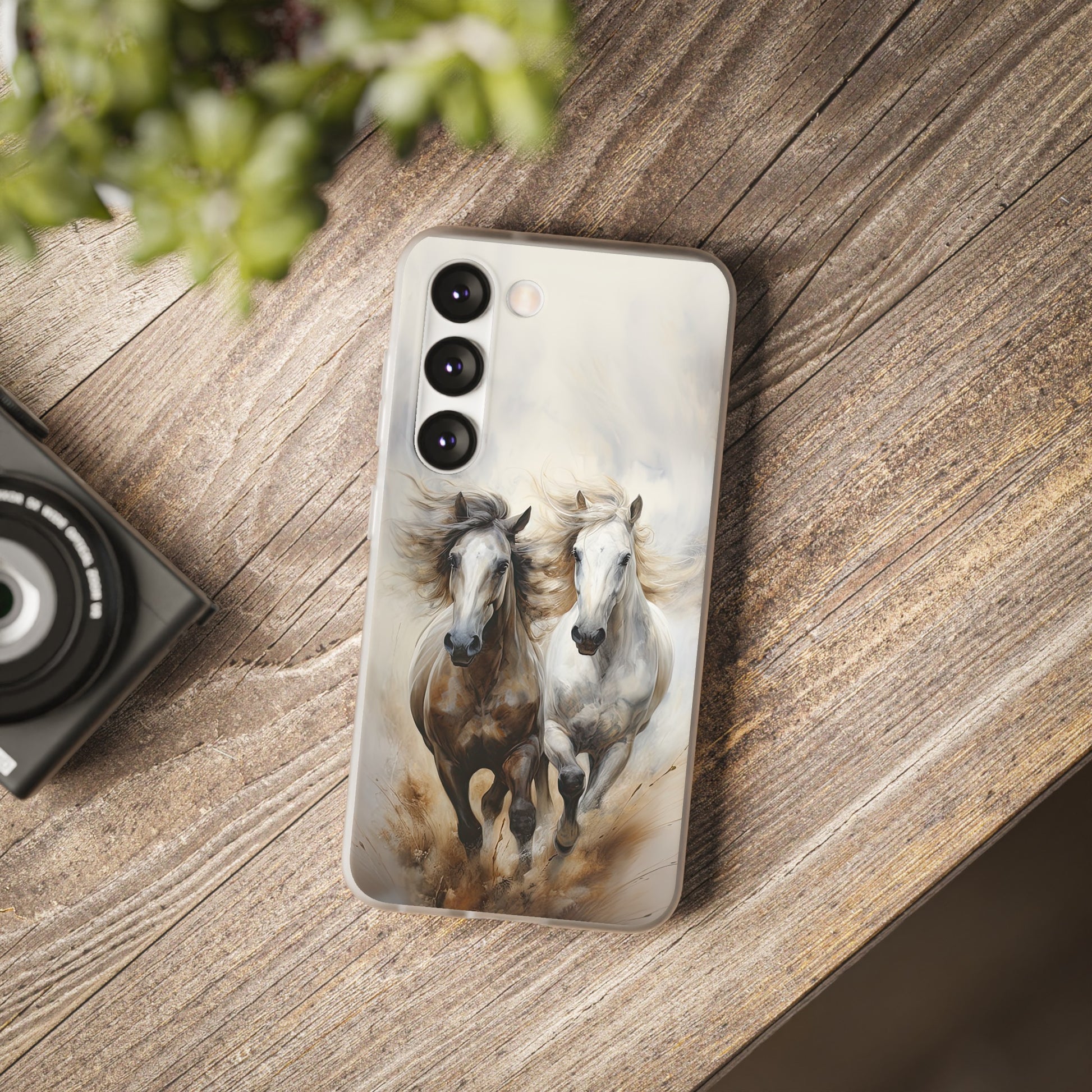 Flexible Horse-Themed Phone Case "Champions Unleashed"