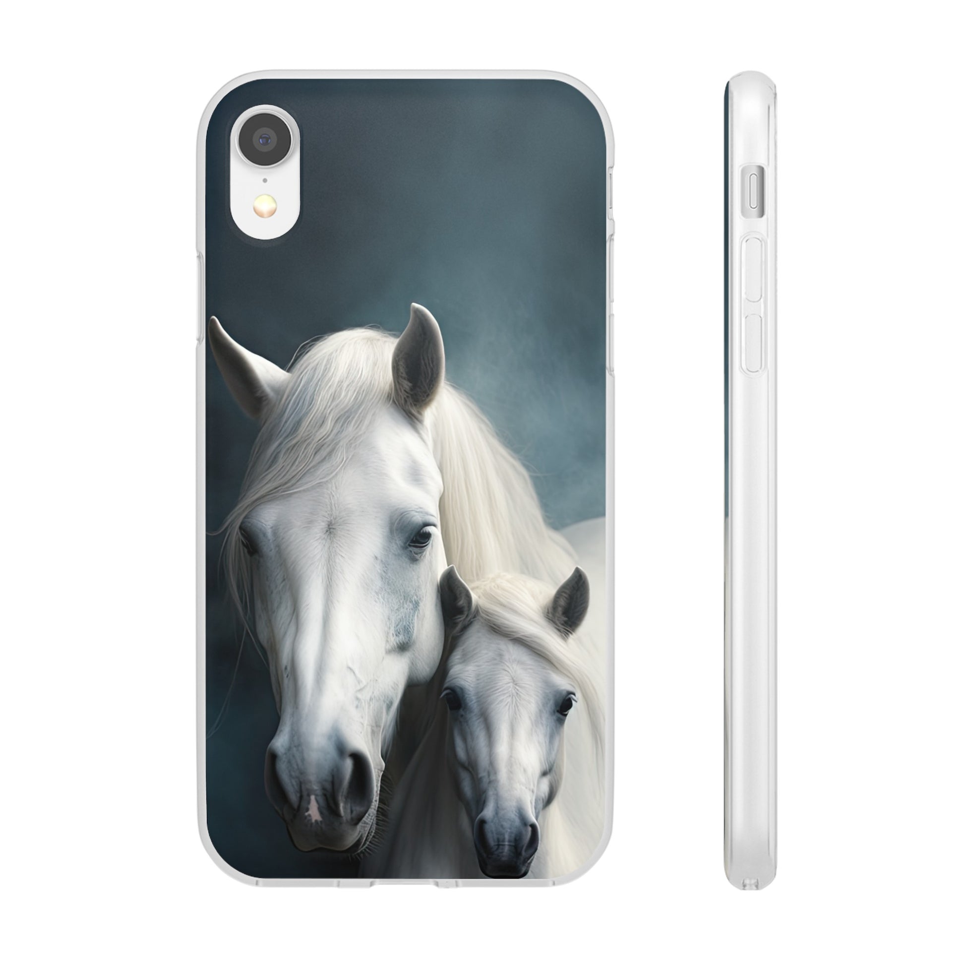 Flexible White Horse Phone Case