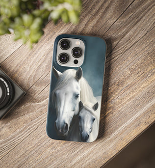 Flexible White Horse Phone Case