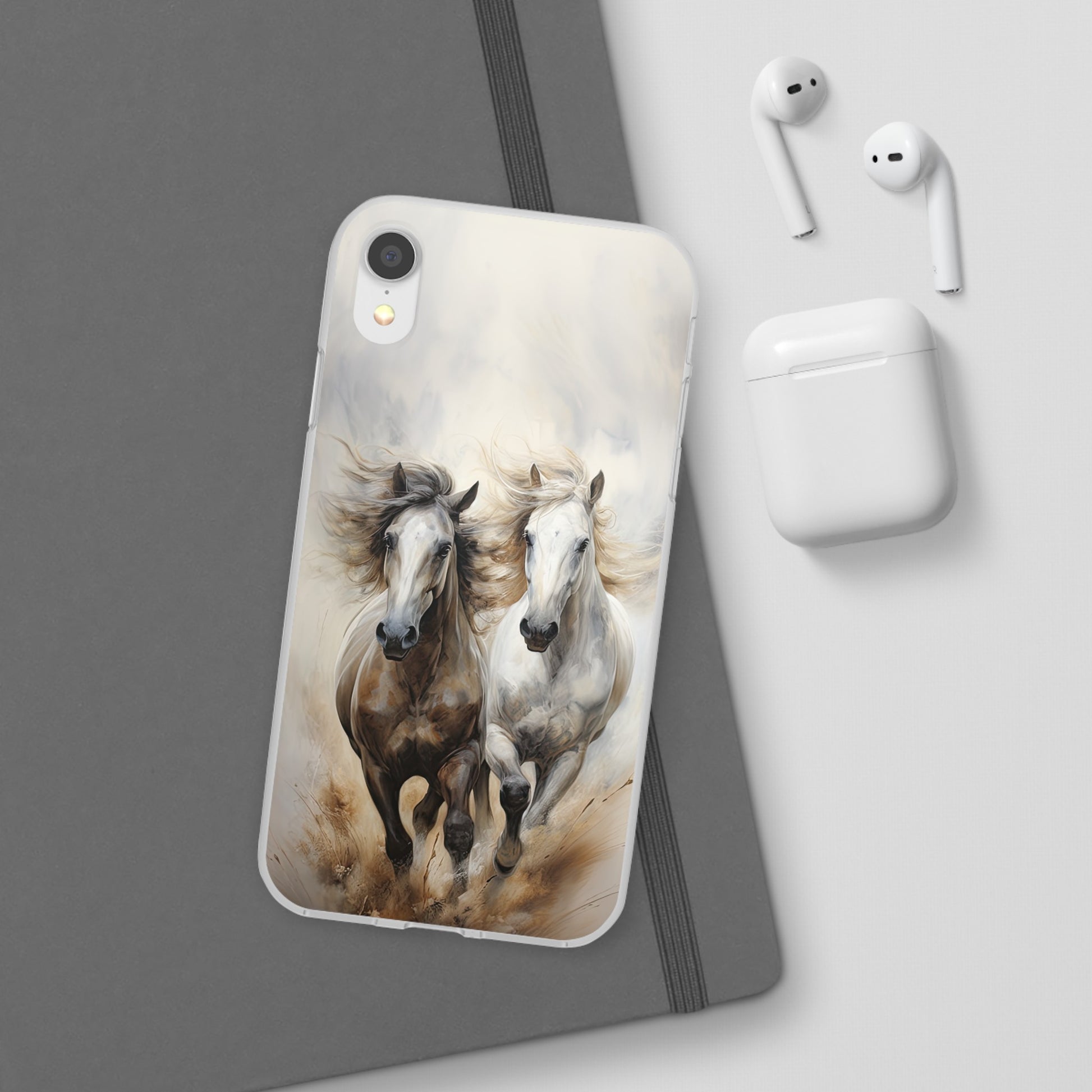 Flexible Horse-Themed Phone Case "Champions Unleashed"