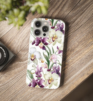 Étui de téléphone flexible orchidée lilas 