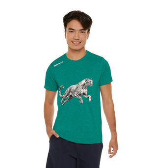 Men's Sports T-shirt with Running Cheetah