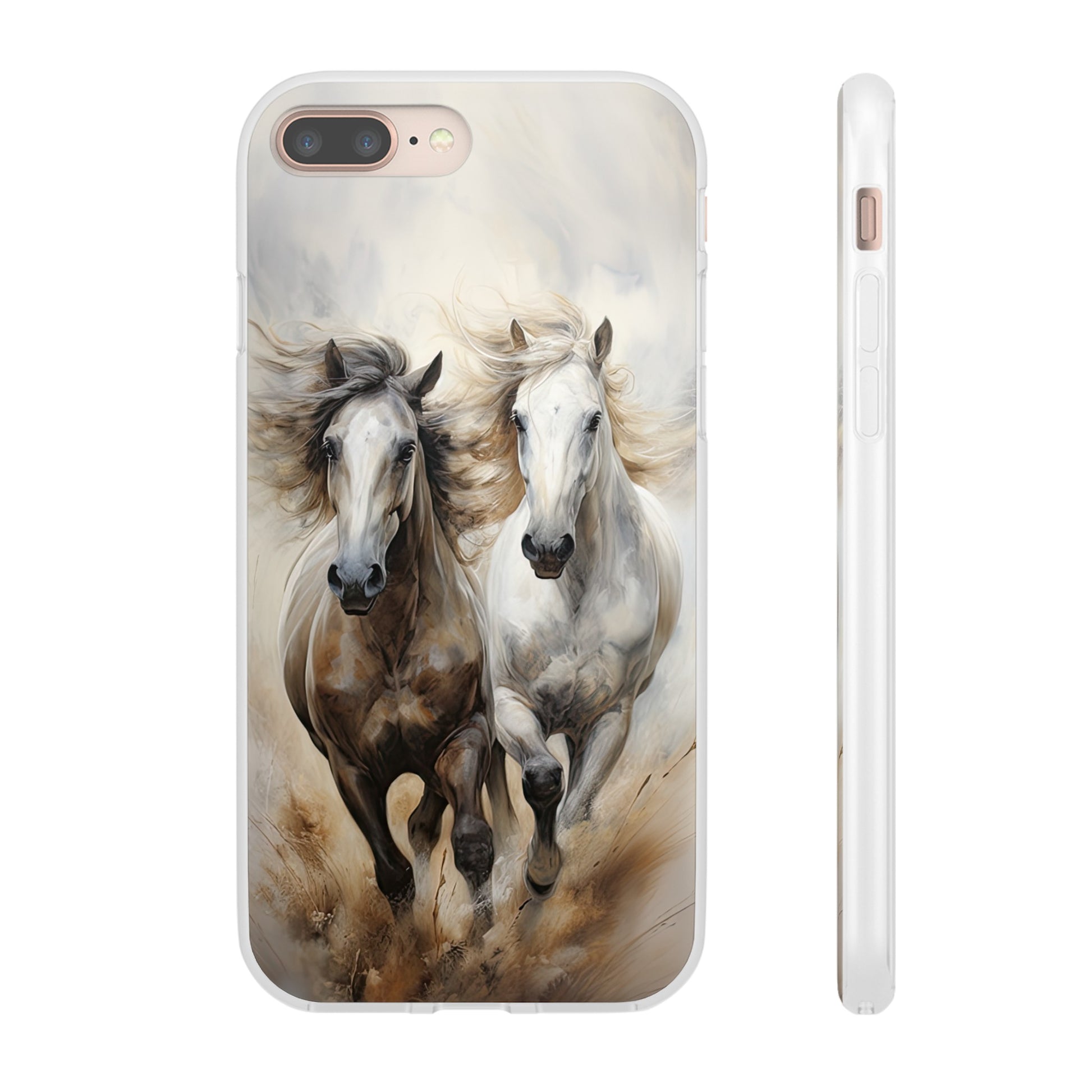 Étui de téléphone flexible sur le thème du cheval « Champions Unleashed »