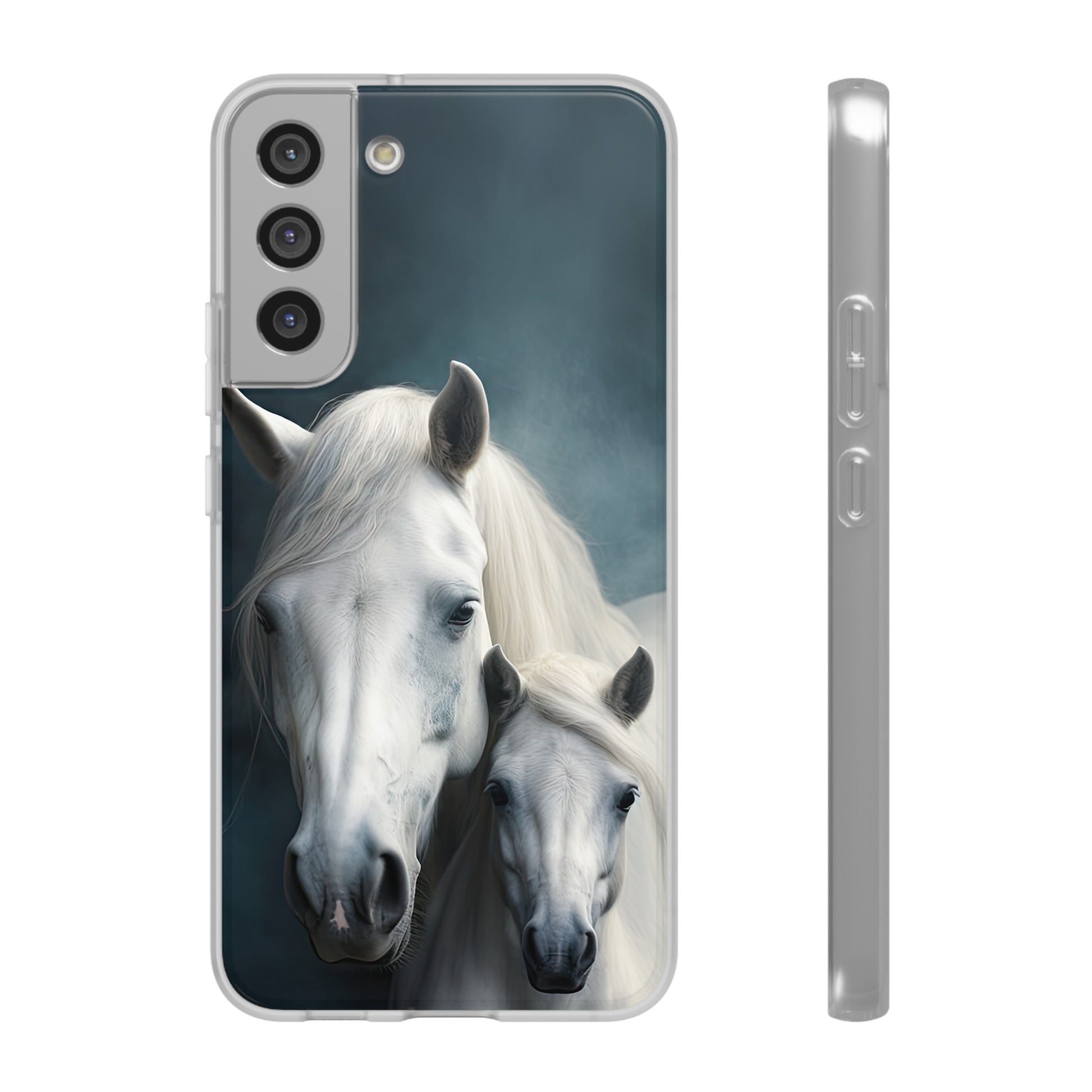 Flexible White Horse Phone Case