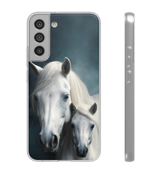 Flexible White Horse Phone Case