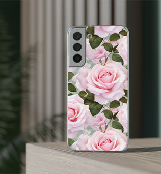 Flexible Pink Rose Phone Case