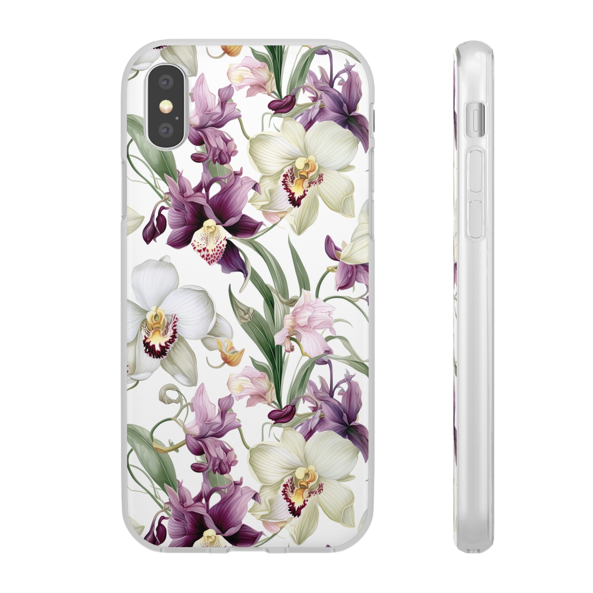 Étui de téléphone flexible orchidée lilas 