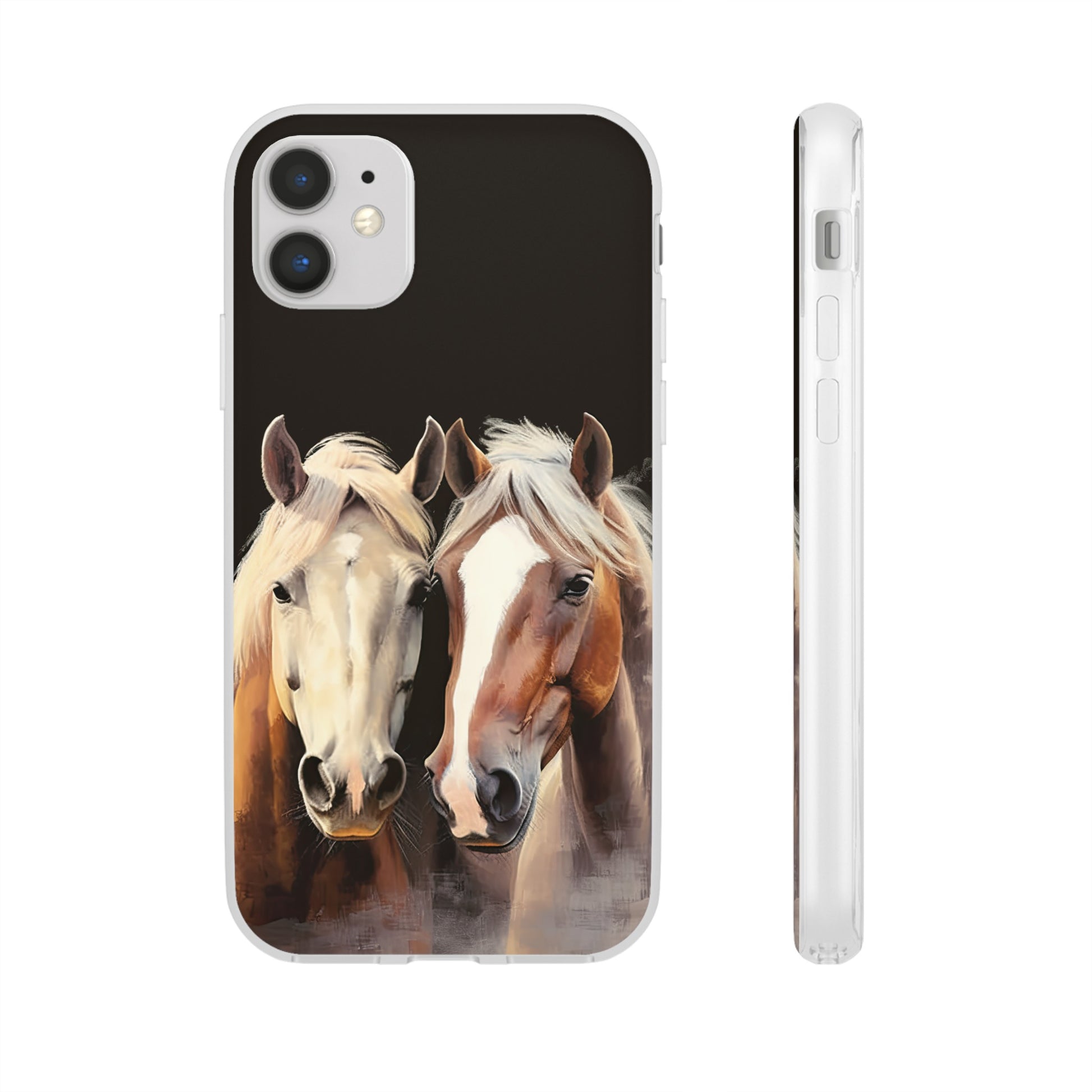 Étui de téléphone flexible pour chevaux « Compagnons fiables »