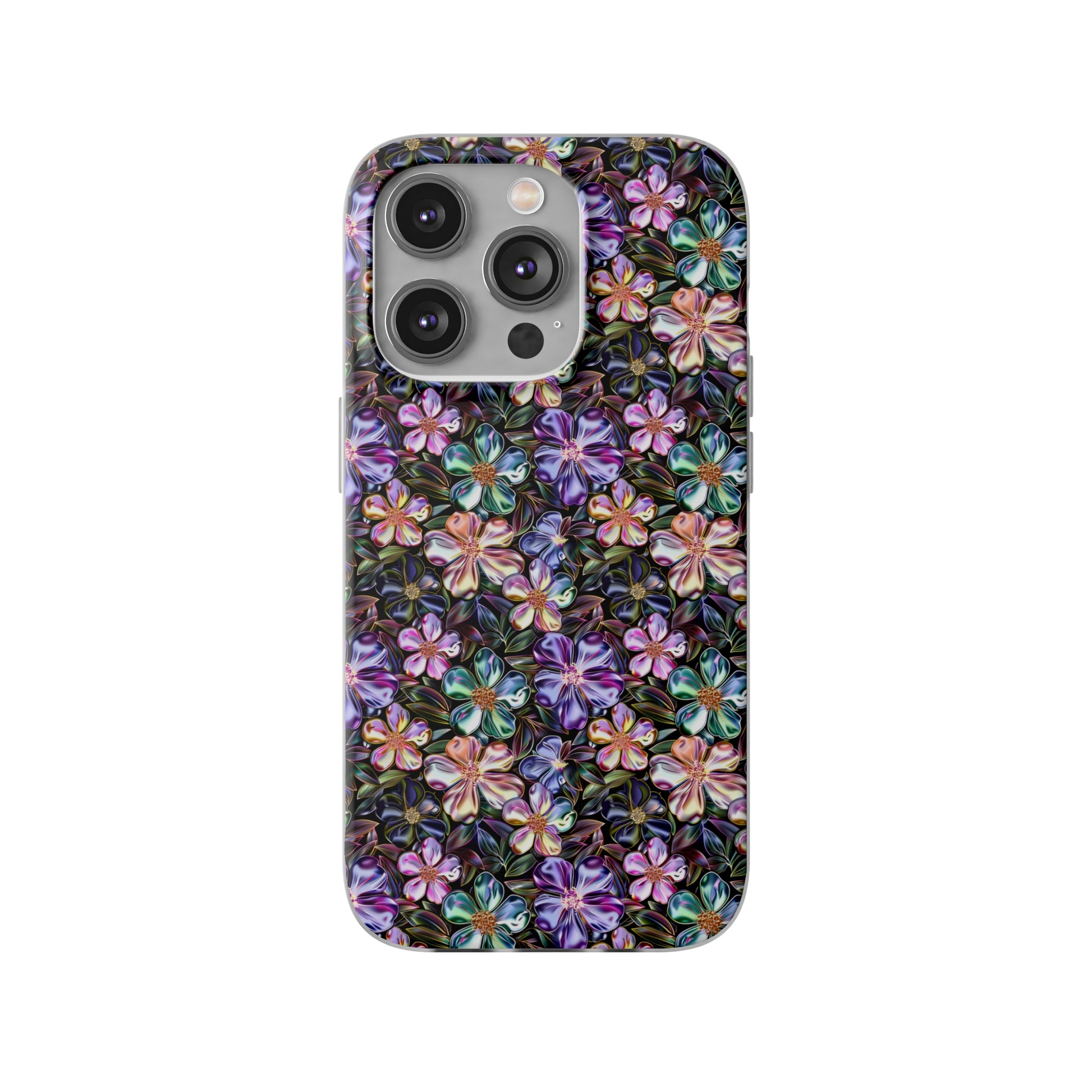 Flexible Vibrant Metallic Blossoms Phone Cases