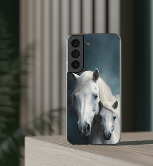 Flexible White Horse Phone Case