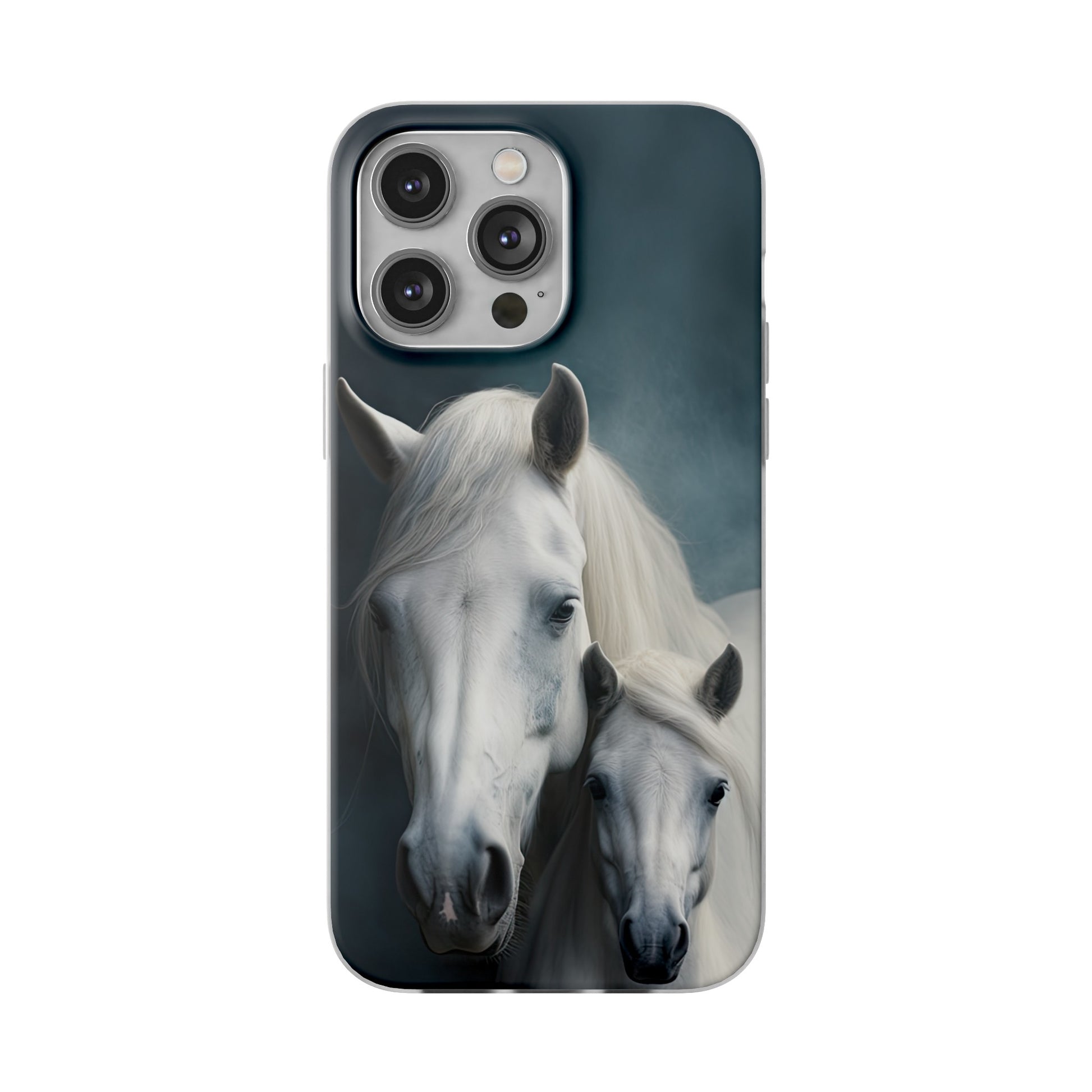 Flexible White Horse Phone Case