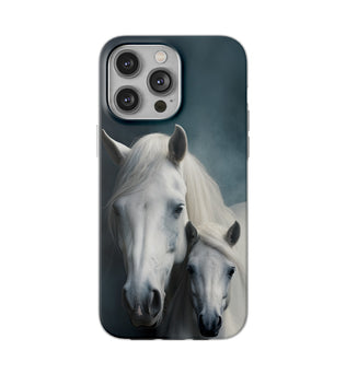 Flexible White Horse Phone Case