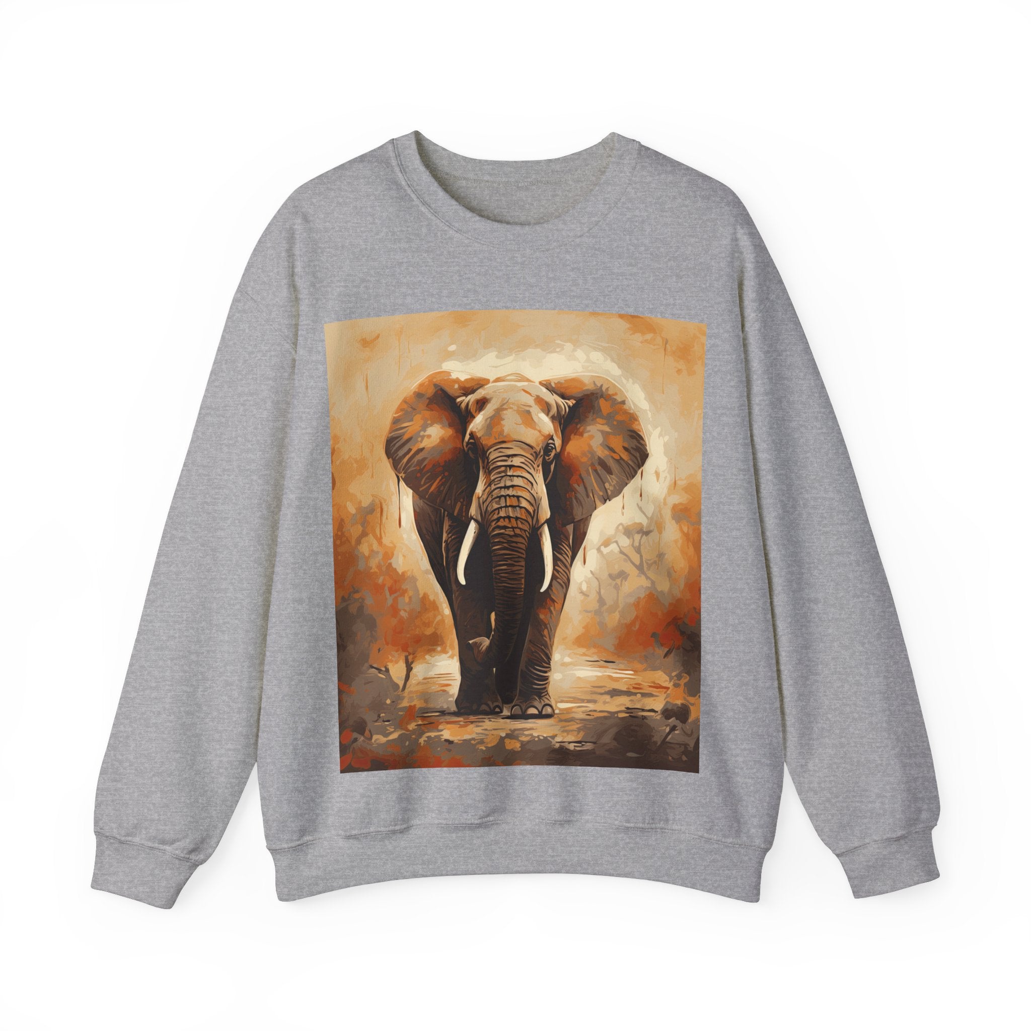 Unisex Sweatshirt with Elephant Print