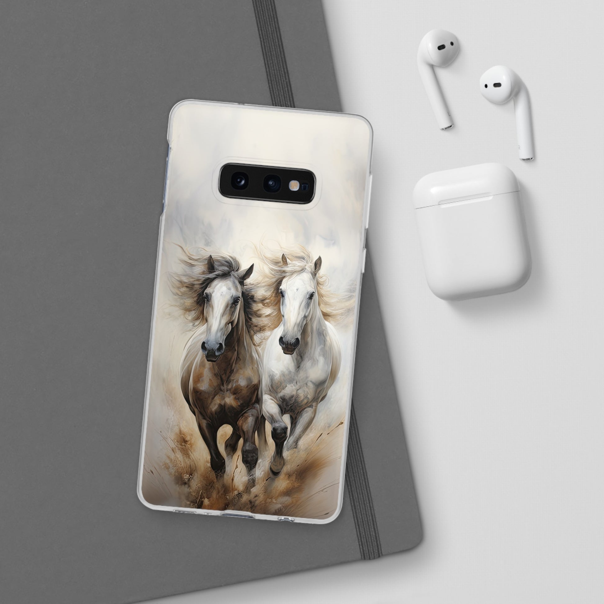 Flexible Horse-Themed Phone Case "Champions Unleashed"