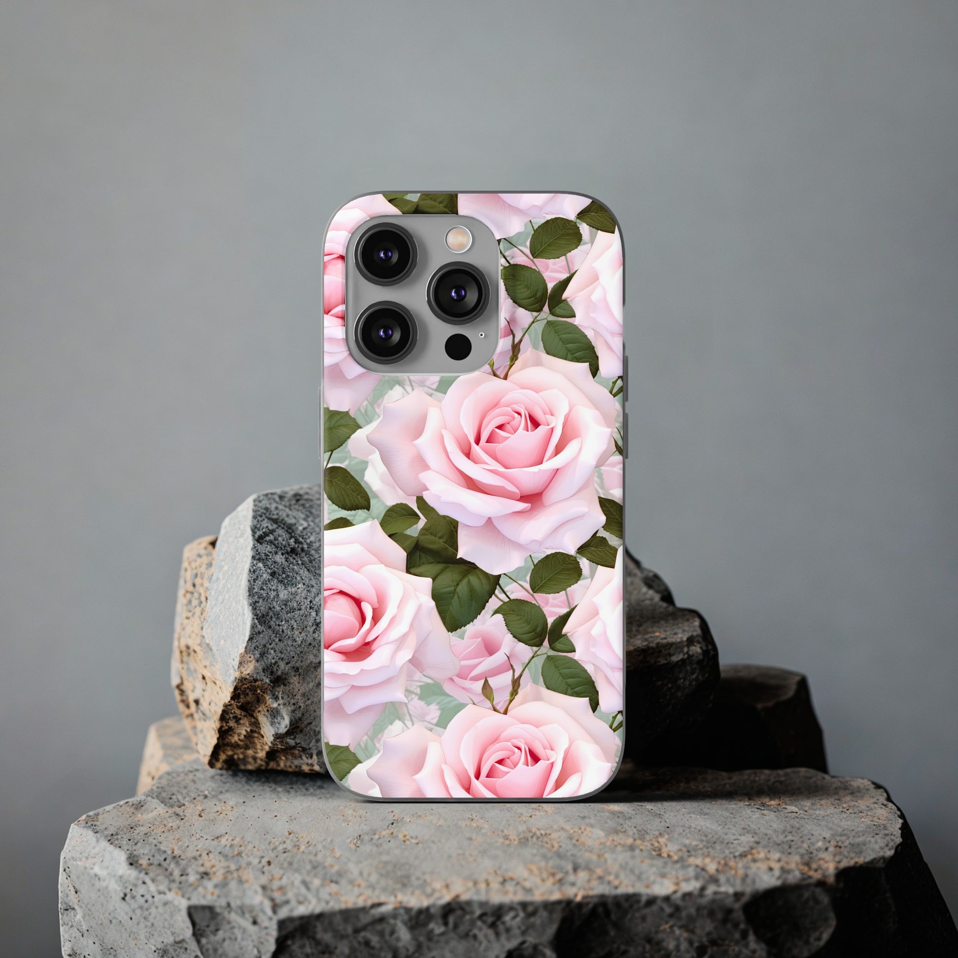 Flexible Pink Rose Phone Case