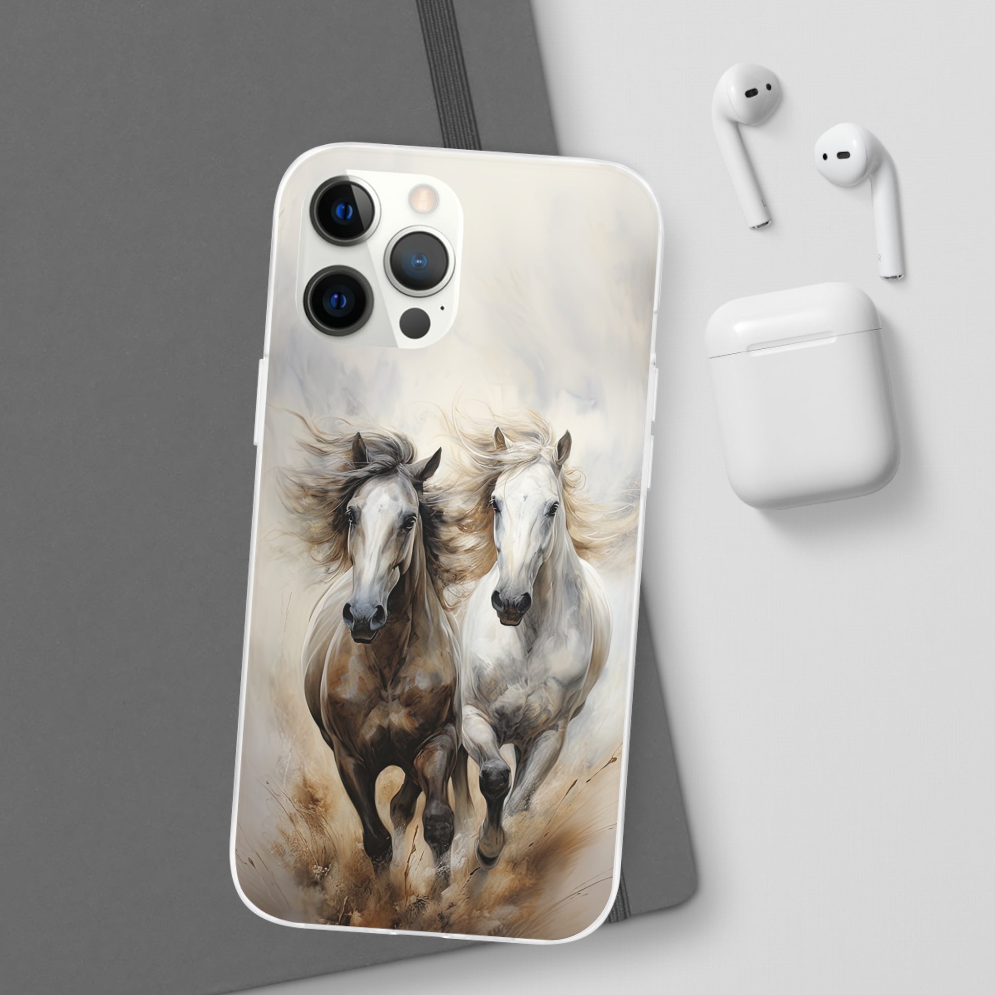 Flexible Horse-Themed Phone Case "Champions Unleashed"