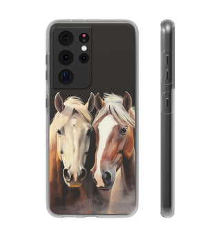 Étui de téléphone flexible pour chevaux « Compagnons fiables »