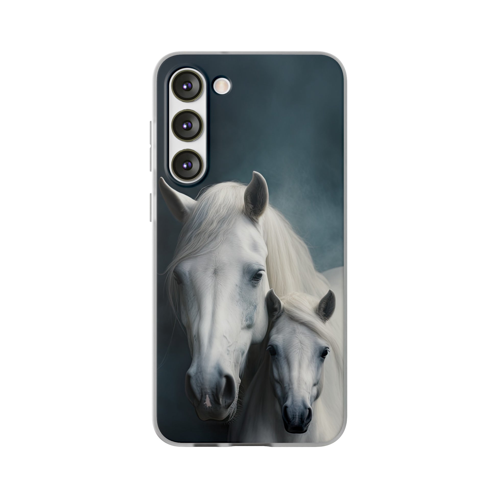 Flexible White Horse Phone Case