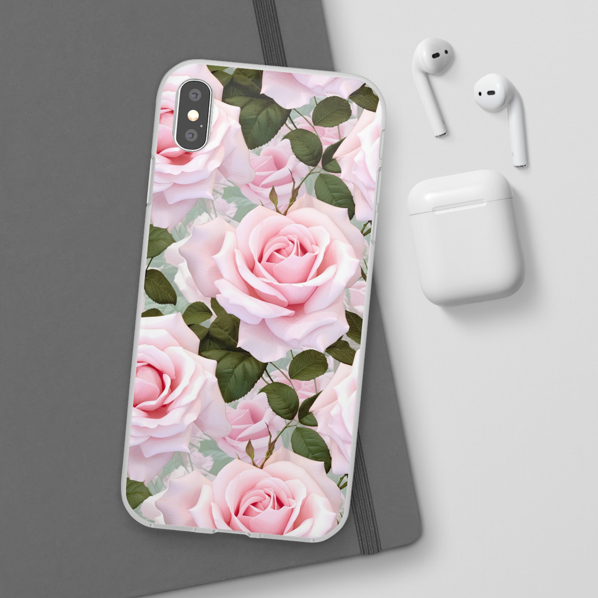 Flexible Pink Rose Phone Case